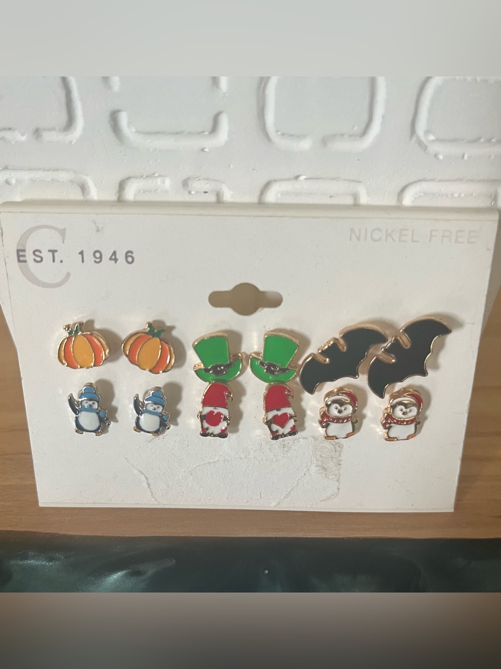 Enamel Holiday Stud Earrings